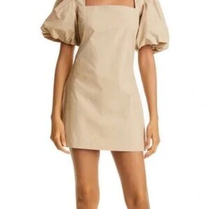 FRAME  Beige Puff Sleeve Dress